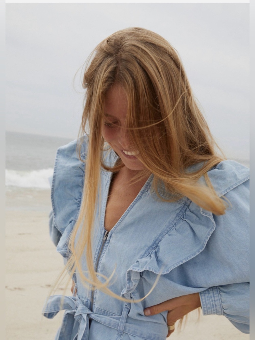 Free People Imogene Denim Mini Dress - Picture 3 of 7